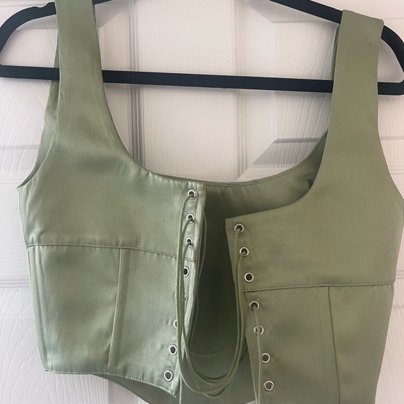 Danielle Guizio Green corset top - Picture 3 of 3